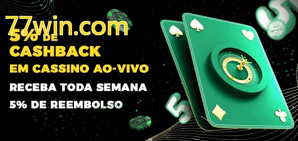 Promoções do cassino ao Vivo 77win.com